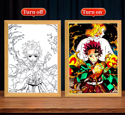 Rengoku Flame Glow LED Frame